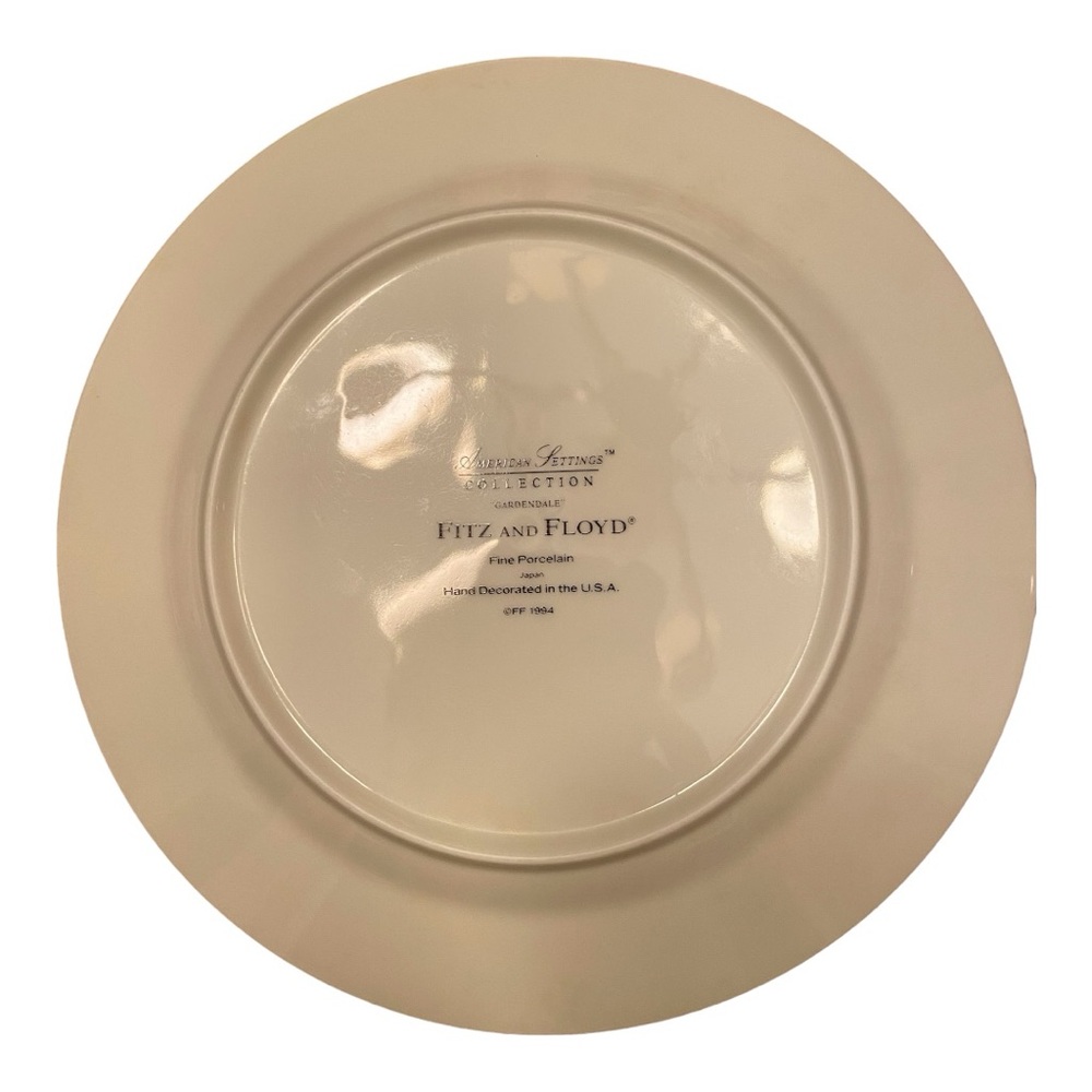 Pair of Fitz and Floyd salad plates “Gardendale” from the American Settings - Picture 6 of 7